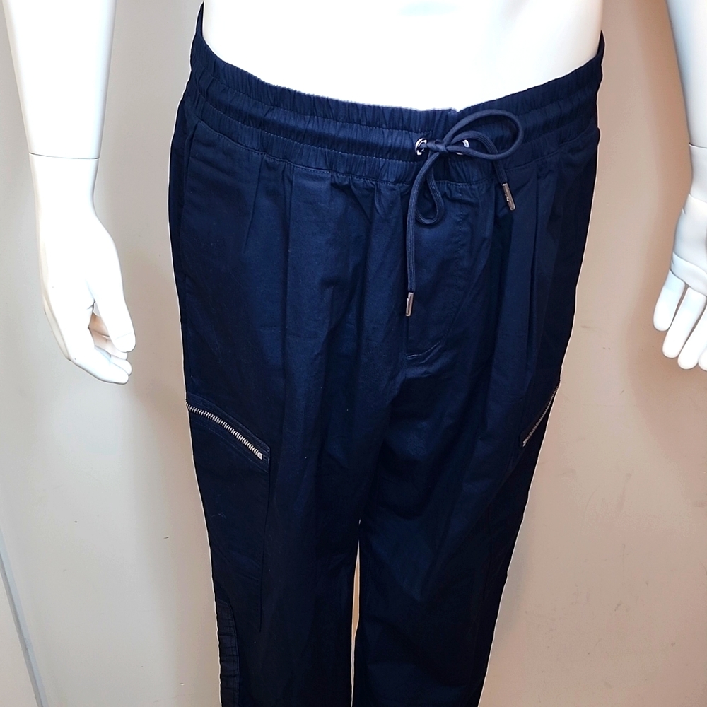 ARMANI EXCHANGE,  CARGO PANTS, SIZE 34 WAIST, NAVY BLUE, LOGO AT EACH LEG SIDE